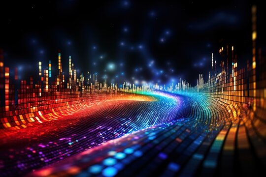 Artificial Intelligence digital binary code abstract background technology futuristic,generative ai.
