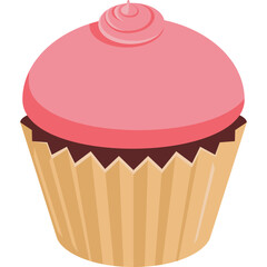 Cupcake Flat Illustration