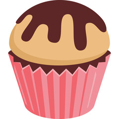 Cupcake Flat Illustration