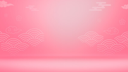 pink background japan style for sakura