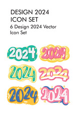 Design 2024 vector icon set