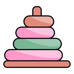 Ring Stack Toy Icon
