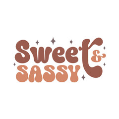 Fototapeta premium Sweet and sassy, Retro Toddler Funny Kids Illustration for Print