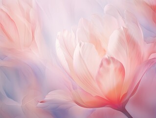 Tulip. Beautiful bouquet of tulips. Floral background. Generative AI