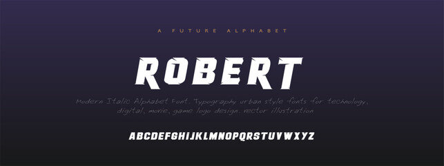 Robert modern luxury calligraphy alphabet small letters vector template