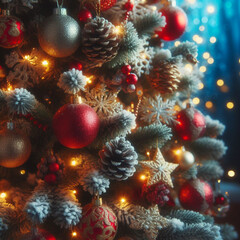 Obraz na płótnie Canvas Christmas tree illustration. Christmas material. winter material.　ツリーの素材。クリスマス素材。冬。