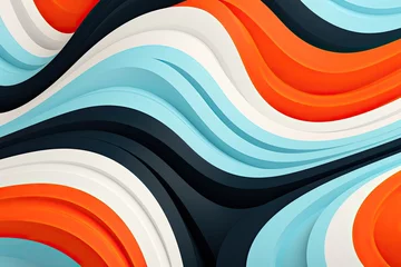 Deurstickers abstract representation of vibrant and dynamic waves of colors © Supardi