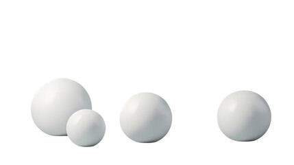 white balls on white background PNG 