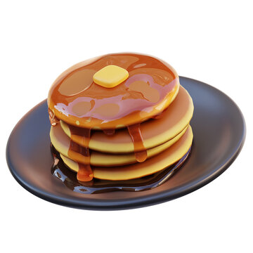 Pancake Fast Food 3D Illustration