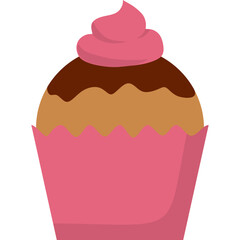 Cupcake Flat Illustration