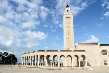 Fototapeta na wymiar Mosque Malik ibn Anas in Carthage, Tunisia, North Africa