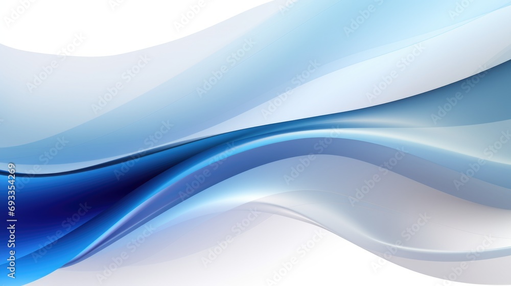 Poster A blue and white abstract background with waves. Suitable for various design projects