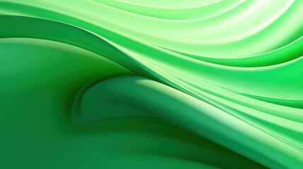 Bright green gradient waves, abstract motion background.