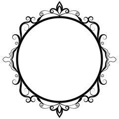 Circular vintage frame for wood carving, mirror making.