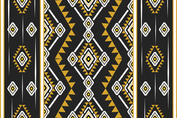 Geometric ethnic oriental ikat. Traditional design pattern for background, rug, wallpaper, clothing, wrap, fabric, embroidery style vector illustration.