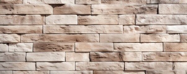 Cream and beige brown brick wall concrete or stone texture 