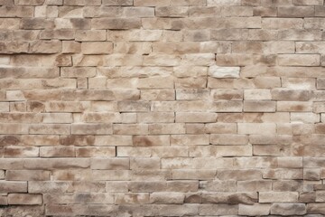 Cream and beige brown brick wall concrete or stone texture  - obrazy, fototapety, plakaty