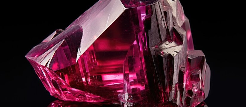 Octahedral-shaped Sri Lankan Spinel Crystal, Displaying Growth Patterns, Glassy Texture, And Attractive Color.