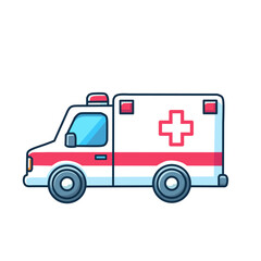Ambulance car isolated on white © Miracle Studio