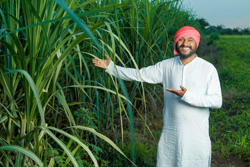 indian farmer at farm field