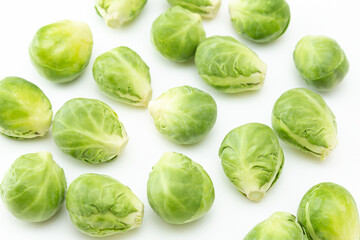 芽キャベツ　白背景