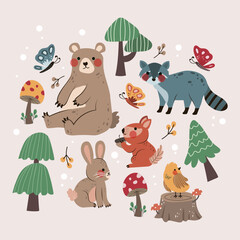 cute Animal Vector bundle editable