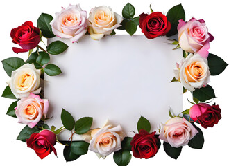 Fototapeta na wymiar Bouquet of roses (transparent background) png with alpha channel. Spring image. Valentine's Day, Easter, Birthday, Happy Women's Day, Mother's Day, Birthday, Celebration, etc.