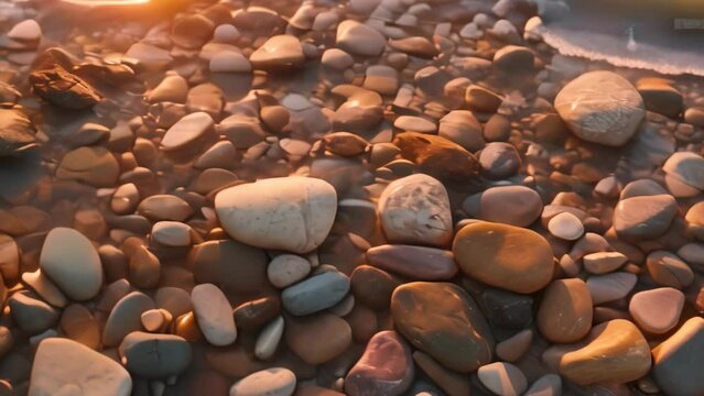 small stones and pebbles on the beach