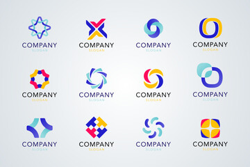 Explore unique logo templates to enhance your brand presence—a logo design, icon symbol, and template element crafted for your company 035
