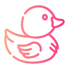 rubber duck Line Gradient Icon