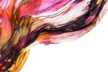 Colorful silk isolated