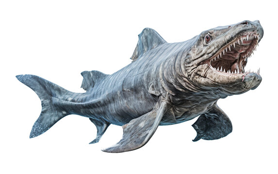 Frilled Shark isolated on transparent background.