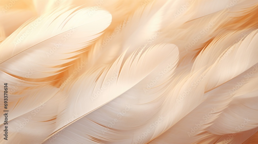 Poster A detailed view of a cluster of white feathers. Can be used to add a touch of elegance and delicacy to various projects