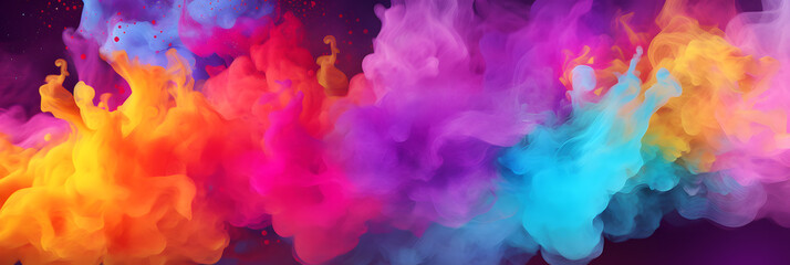Holi thematic colorful background banner