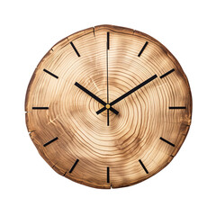 wooden wall clock isolated on transparent background Remove png, Clipping Path, pen tool