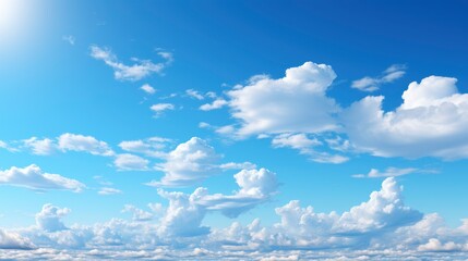 Naklejka na ściany i meble Cloudy Blue Sky Abstract Background, Wallpaper Pictures, Background Hd