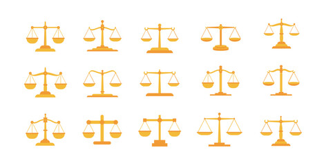Scale vintage gold flat illustration icon design