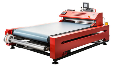 Rotary Screen Printing Machine isolated on transparent background.