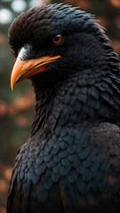 Obraz premium close up of a vulture crow, generative ai
