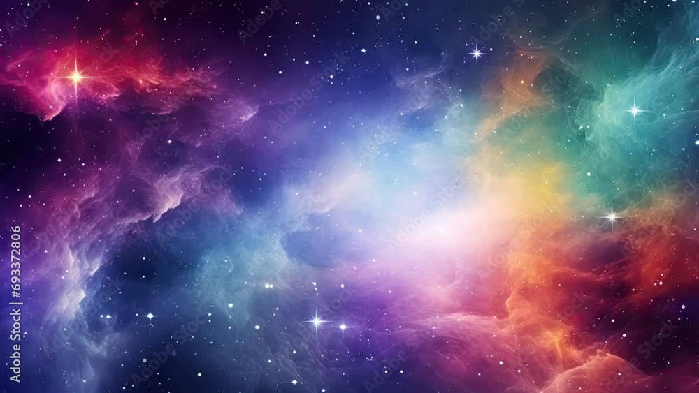 Wall mural space galaxy with stars and nebulae. background of abstract fractal universe.