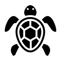 Obraz premium Turtle Solid Icon Design Vector