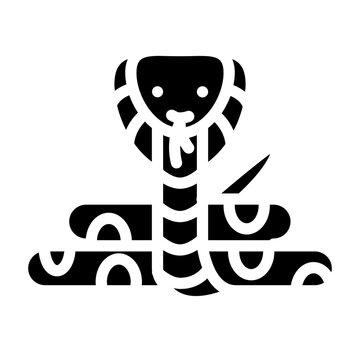 Snake Solid Icon Design Vector