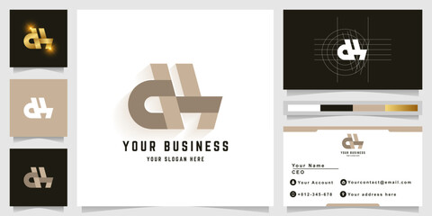 Letter dh or dk monogram logo