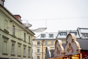 Advent in Austria Christmas snow in Villach.
