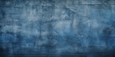Texture Background image of plaster on the wall in grunge dark-blue tones.