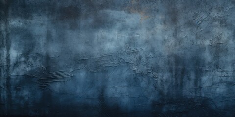 Texture Background image of plaster on the wall in grunge dark-blue tones.