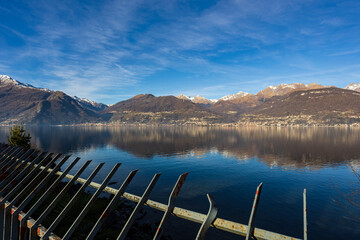paesaggio del lago di Como da Piona