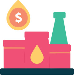 oil profit icon, icon