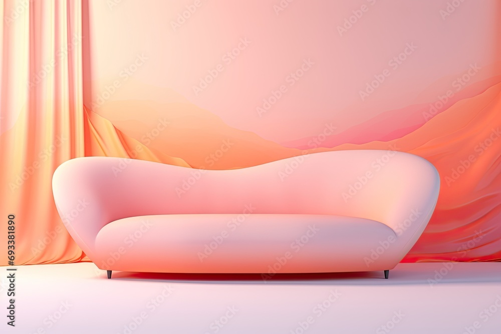 Sticker sofa in a room