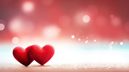 Valentine's Day background with hearts